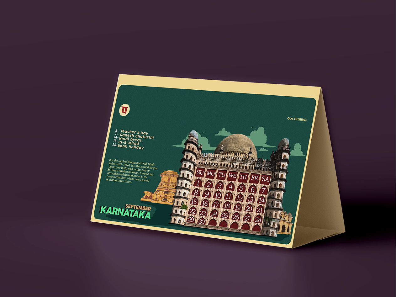 Indian Tourism — Calendar Design 2024–25